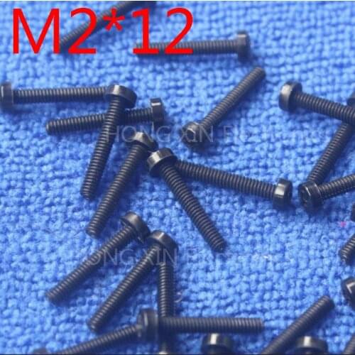 M2*12 black 1 pcs Round Head nylon Screw 12mm plastic screw Insulation Philips Screw brand new RoHS compliant PC/board DIY hobby
