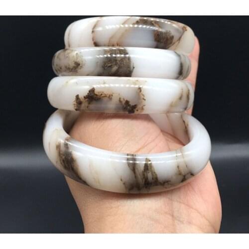 Natural Xinjiang Golden Silk Jade Hand-carved Wide Band Bracelet Fashion Boutique Jewelry Men and Women Water Ripple Bracelet