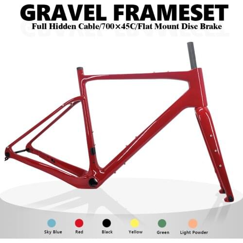 New Carbon Gravel Frame 700C Bike Frame BB386 Gravel frame disc carbon gravel bicycle frame gravel fork gravel bike frameset