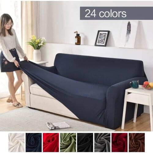 Solid color corner sofa covers for living room elastic spandex slipcovers couch cover stretch sofa towel L shape need buy 2piece