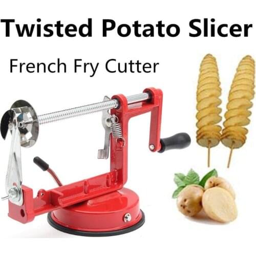 Twisted Potato Spiral Slicer Cutter Stainless Steel Potato Manual Cutter Spiral Chips Cutting Machine French Fry Vegetable Cut