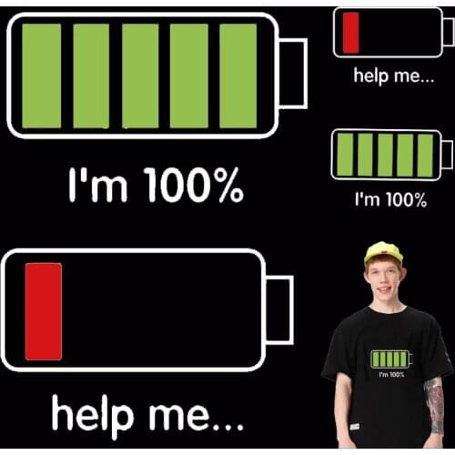 Battery power iron on transfer for clothes T shirt stickers heat diy vinyl transfer clothes stripes thermo ironing patch printed