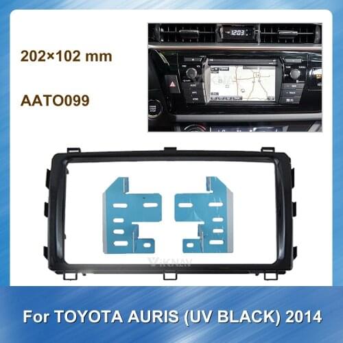 2DIN Radio Fascia For TOYOTA Auris UV Black 2014 Stereo Audio Panel Mount Installation Dash Kit Frame Adapter Radio Stereo DVD