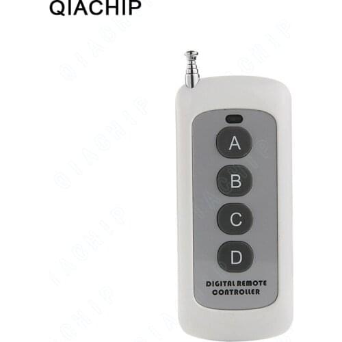 QIACHIP 433MHz 4 CH Button 1527 Code Remote Control Switch RF Relay Transmitter Wireless Key For Smart Home Garage Opener Door