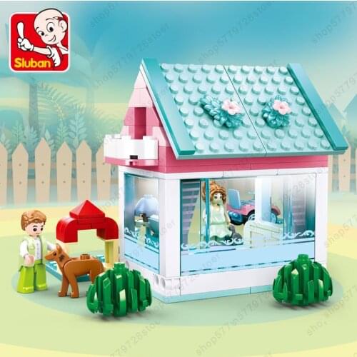SLuban Dream Wedding Series Heartwarming Hut Set Sail for Happiness For Romantic Gifts Assemble Building Blocks Minifigures Toys