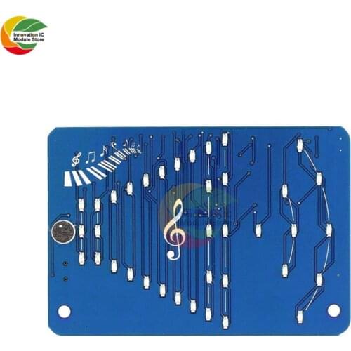 Ziqqucu Audio Volume Indicator DIY Electronic Kit Audio Volume Indicator Voice Control LED Melody Light with Microphone