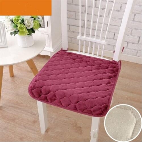Four Seasons General Square Solid Color Thin Non-Slip Office Home Cushion, Soft And Breathable, Smooth And Skin-Friendly
