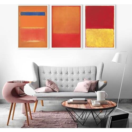 Vintage Abstract Mark Rothko Poster Oil Prints Canvas Painting Posters Colorful Wall Art Pictures for Living Room Home Decor