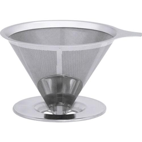 Pour Over Coffee Dripper, Stainless Steel Coffee Filter Removable Dripper With Stand, Reusable Cone Dripper For Coffee Maker