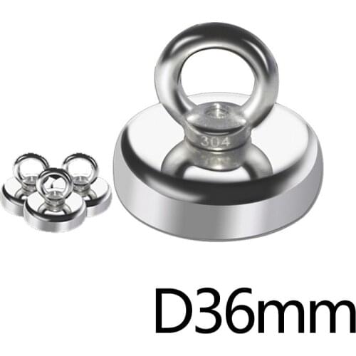 1/2/5pcs d36mm Strong Salvage Neodymium Magnet Deap Sea Fishing Magnet Recovery Retrieving Treasure Hunting Magnetic D36mm