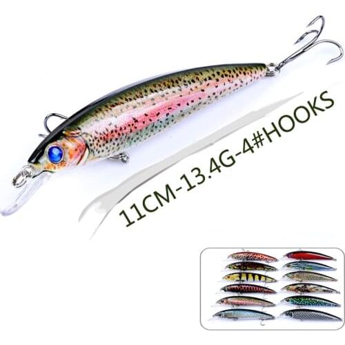 1pcs Sinking Minnow Crankbait All For Fishing Lure Accessories Tackle Sea Carp Trout Artificial Bait Hard Wobbler 3d Eyes Fish