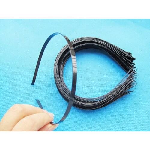 100pcs 5mm Wide Metal Black Blank Headband Hairband Pendant Charm Finding, DIY Fashion Jewelry Accessory