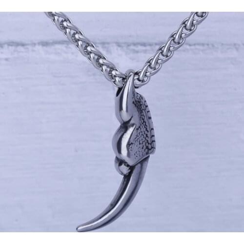 2021 Fashion Simple New Dragon Claw Pendant Necklace Stainless Steel Mens and Womens Necklaces Jewelry Gifts
