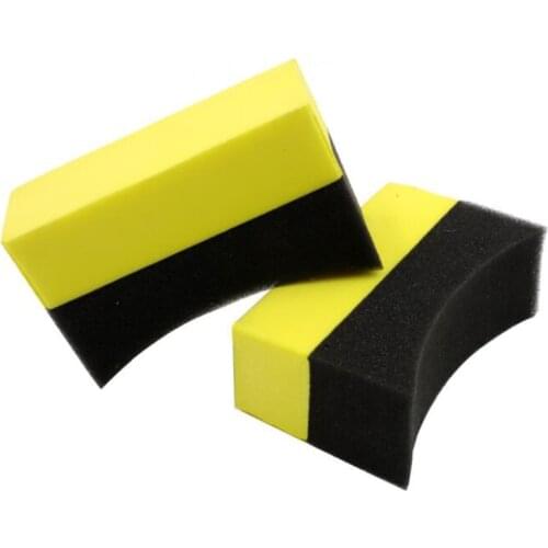 3Pcs Tire Contour Dressing Applicator Pad PE Polishing Wax Sponge Car Interior Cleaning Tools Car Wash Brush Cleaning Mop