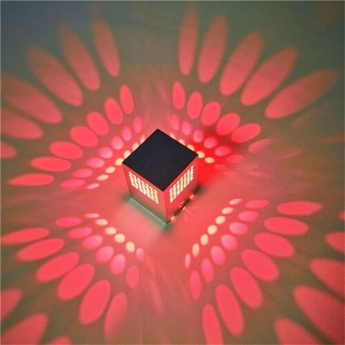 3W LED square creative wall lamp aluminum corridor lamp aisle lamp hotel KTV decorative lamp living room background wall lantern