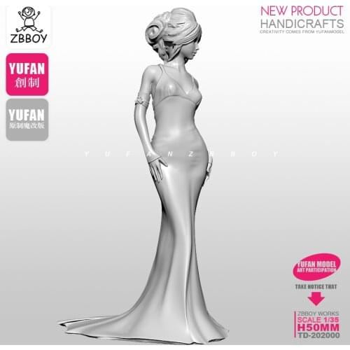 50MM1/35 Resin Kits Evening dress goddess resin soldier self-assembled TD-202000