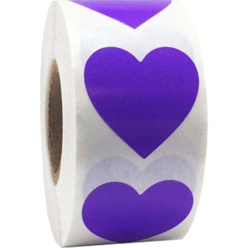 500pcs/roll Heart Shaped Love Seal Stickers Scrapbook Gift Packaging Stationery H58C