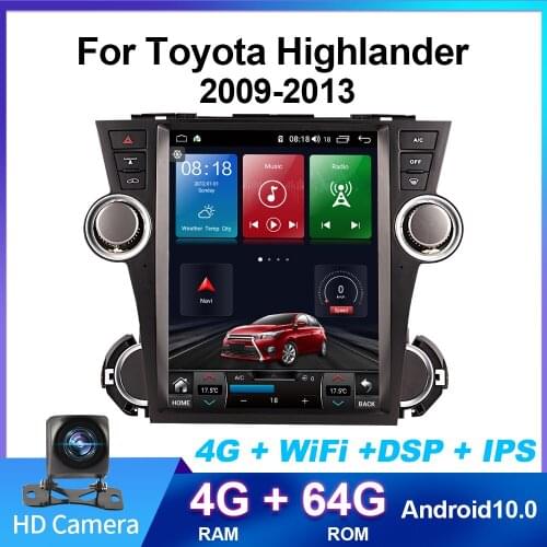 For Toyota Highlander 2 XU40 2008 - 2013 Car Radio Multimedia Video Player Navigation stereo GPS Android 10 No 2din 2 din dvd