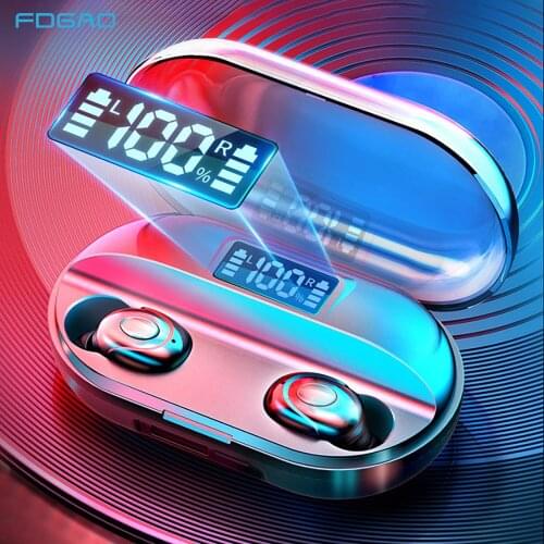 2200mAh LED Bluetooth Wireless Headphones Earphones Earbuds TWS Touch Control Sports Waterproof Headset Noise Cancel HIFI Sound