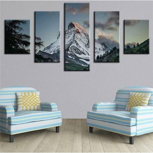 No Frame 5 Panel Printed Home The Winding Path Modern Decor For Living Room Canvas Painting Wall Art Modular Picture Artworks