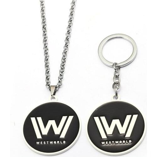 New Classic TV Series Westworld Keychain W HBO Logo Keychains Chaos Takes Control Key Ring Link Chain Pendant For Fans Souvenir