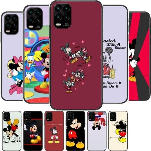Cute Mouse Mickey cartoon Phone Case For XiaoMi Redmi Note 11 10 9S 8 7 6 5 A Pro T Y1 Anime Black Cover Silicone Back Pre style