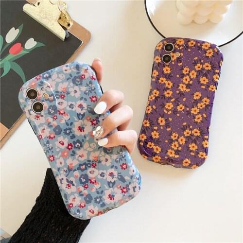 Retro Flowers Case Funda For iphone 11 Pro Max 7 8 plus X XR XS Max SE 2020 Back Cover Capa Fashion Luxury Soft Cute Phone Cases