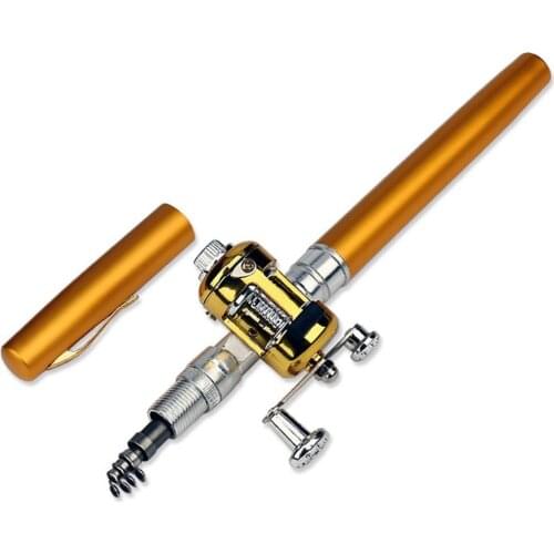 Pen Holder Fishing Rod Ultra Short Sea Pole Portable Pocket Aluminum Alloy Shell Reinforced Explosion-proof Ring Rod