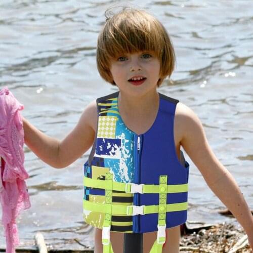Kids Swim Vest Kids Life Jacket Floation Swimsuit Safety Swimwear With Adjustable Safety Strap For Swimming Boating Water Sports