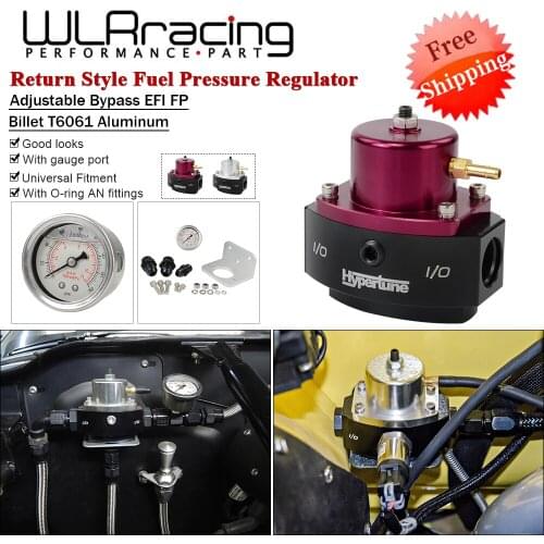 E85 AN6 and AN8 Fittings Compatible Return Adjustable Style Billet Aluminum Bypass EFI Fuel Pressure Regulator