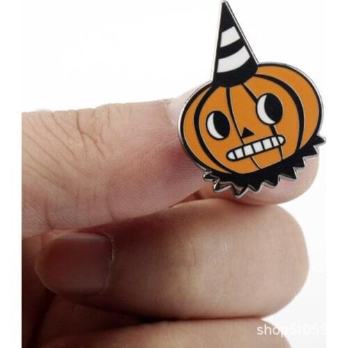 Enamel Halloween Pumpkin Pin Movie Beetlejuice-Brooches For Women Shirt Clothes Bag Pins Badge Figure Brooches For Ladies
