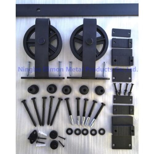 Dimon customized sliding door hardware wood barn door hardware hanging wheel America style sliding door hardware DM-SDU 7209