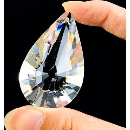 2 PCS Teardrop Crystal Chandelier Accessory Sun-catcher Prism Chandelier DIY Earring Necklace Jewelry Decor Loose Bead Accessory