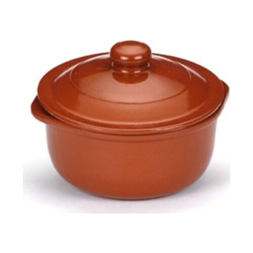 CASSEROLE COC 24CM C/TOP MUD TRADITIONAL CUISINE