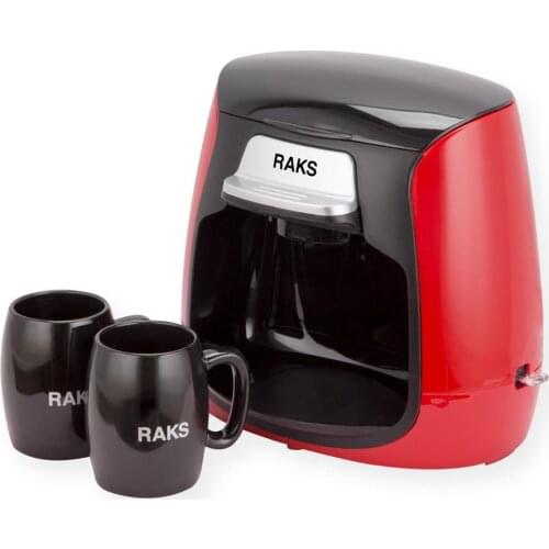 Raks Luna white filter coffee machine two cups drip coffee machine automatic 2 ceramic mug Made In Turkey 2 year warranty