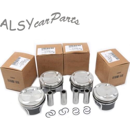 EA211 4Pcs 1.4T Piston Set 74.5MM Pin19MM 04E107065ED For AUDI A4 A5 Q3 S5 VW Scirocco Golf Jetta Tiguan Skoda Seat 04E107065HM