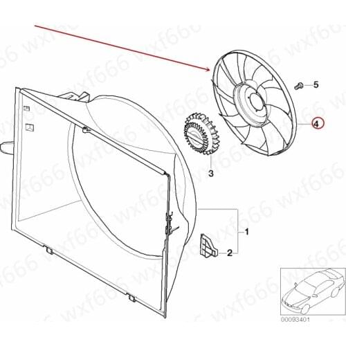 Coupler fan blade Engine fan leaf Coupler heat sink E66 M62 745LIb mw760LI Cooling fan Electronic fan blade Water tank fan leaf