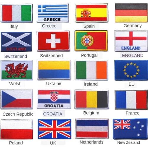 T-N Flag Velcro Embroidered Army Military Tactical Cool Patches Mexico Texas Flags Cloth Stickers Shoulder Emblem Applieques