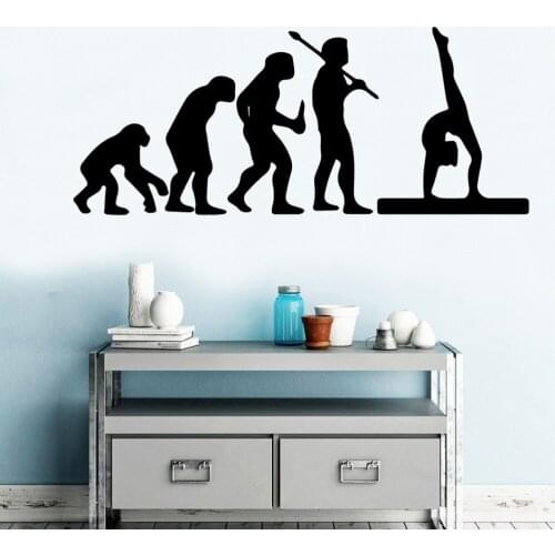 New Design Evolution Gymnastics Vinyl Decals Wall Stickers For Living Room Bedroom Decor Wall Decal Home Decor
