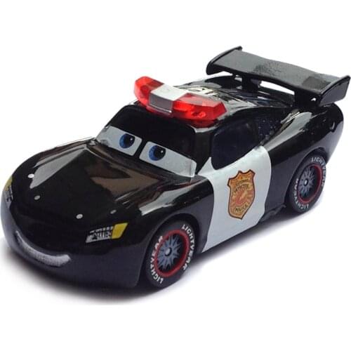 Pixar Cars Police Lightning McQueen Diecast Metal Cute Cartoon Movie Toy Car For Children Gift 1:55 Loose Brand New In Stock
