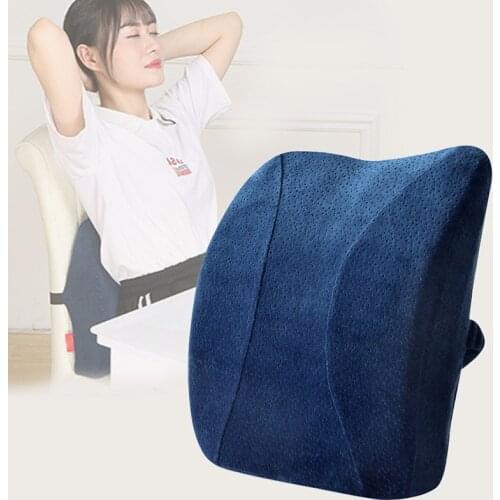Chair pillow back cushion Soft Memory Foam Waist Lumbar Support Pillow Spine Coccyx Protect Orthopedic Car Seat Office Sofa