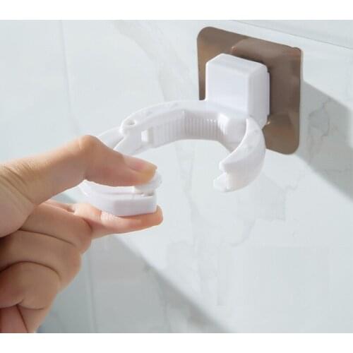 Adjustable Wall Mount Shampoo Bottle Shelf Shower Punch-free hanger powerful seamless bathroom shampoo wall hook kitchen rack
