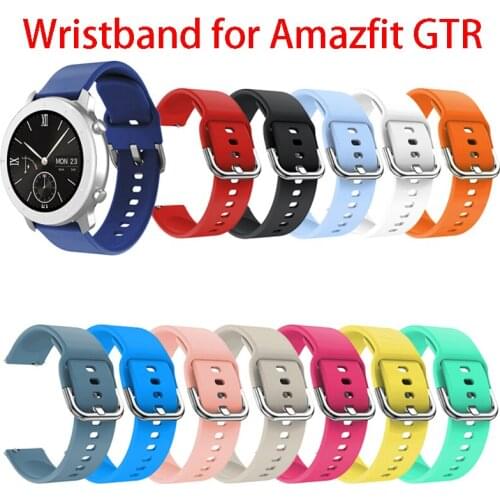20mm 22mm Watch Band For Amazfit GTS 2e/GTS 2mini/GTS 2/pop Pro/ BIP U/ GTS/BIP/ BIP Lite Silicone Sport Bracelet Amazfit GTR