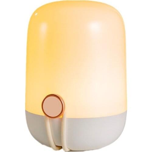 LED Nursery Night Light Portable Stepless Dimming Rechargeable Bedside Lamp with Rope, Color Changing for Bedrooms Living Room