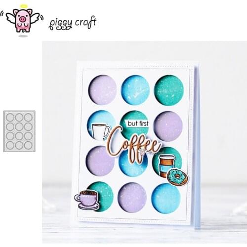 Piggy Craft metal cutting dies cut die mold Circle hole frame Scrapbook paper craft knife mould blade punch stencils dies