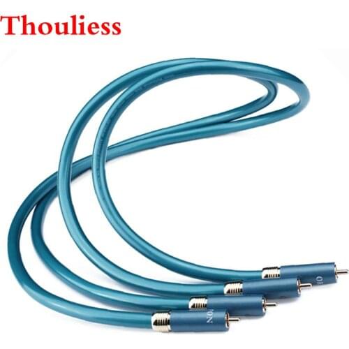 Thouliess Pair HIFI 8N OCC Ortofon RCA Cable Hi-end CD Amplifier Interconnect 2RCA Male to Male Audio RCA Intercomnncet Cables