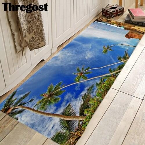 Thregost Scenic Printed Door Mat Entrance 3D Microfiber Anti Slip Rug for Kitchen Home Decor Mats Travel Welcome Carpet Outdoor