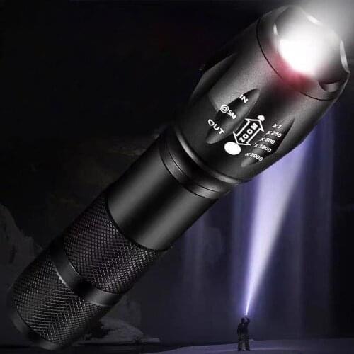 Ultra Bright Led Flashlight 18650 Or AAA Battery T6 High power Tactics Torches Rechargeable Torch Waterproof Highlight Light