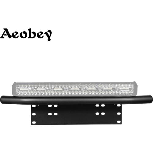 Universal Bull Bar Front Bumper License Plate Log Light Mount Bracket SUV Lamp Holder Off Road LED Light Bar Aluminum