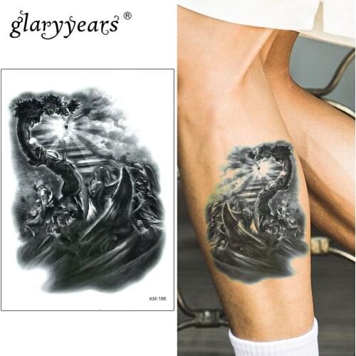 Glaryyears 15*21cm Temporary Tattoo Sticker Light Fake Tatoo Person Flash Tatto Waterproof Small Body Art Men Women KM-186